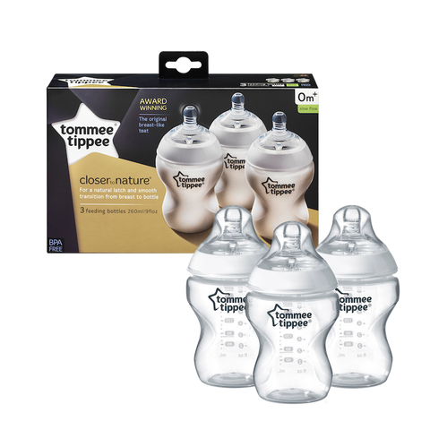 Tommee Tippee 香港 Closer to Nature 260ml 奶瓶 (三個裝)