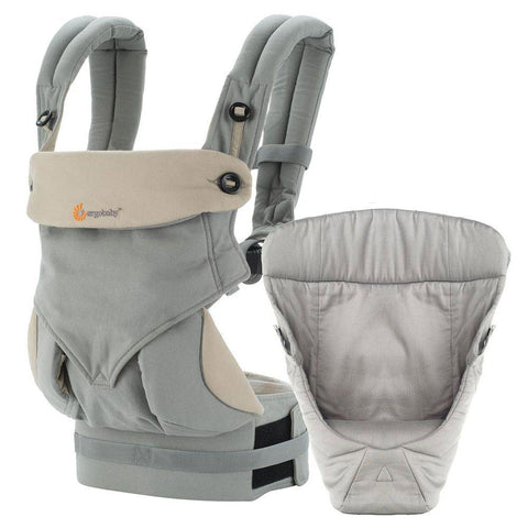 嬰兒背帶Ergobaby 360 揹帶 四式 灰色套裝 (包括新生兒護墊)
