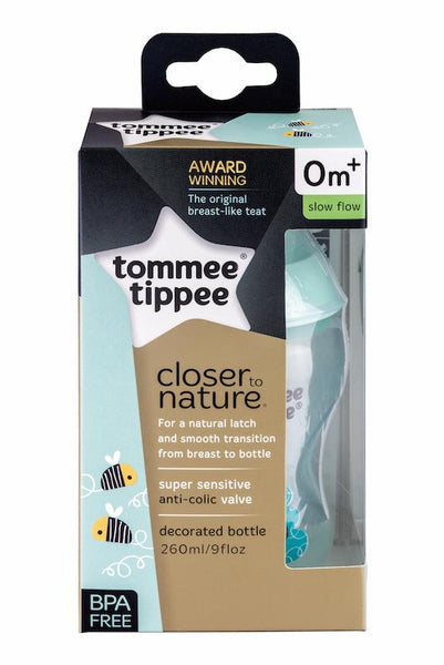 Tommee Tippee 香港 Closer to Nature 260ml 印花奶瓶--綠