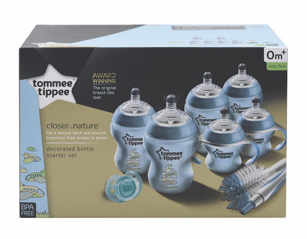 Tommee Tippee HK Sale Decorated Bottle Newborn Kit Blue
