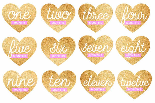 嬰兒相框Pearhead香港限定優惠 寶寶閃亮心型貼紙